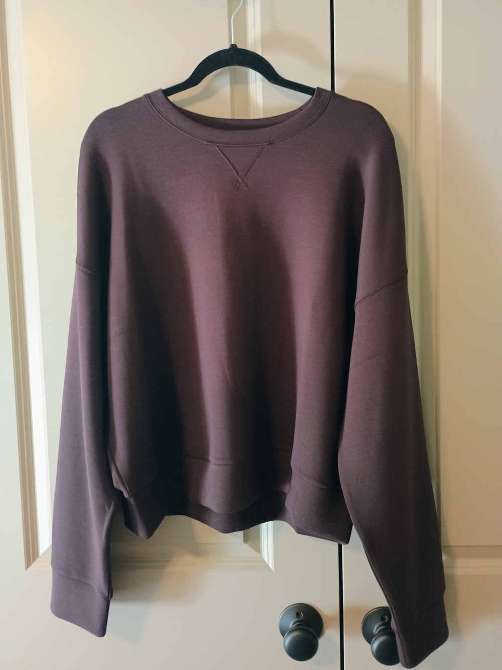 SPANX Air Essentials Truffle Brown Crewneck